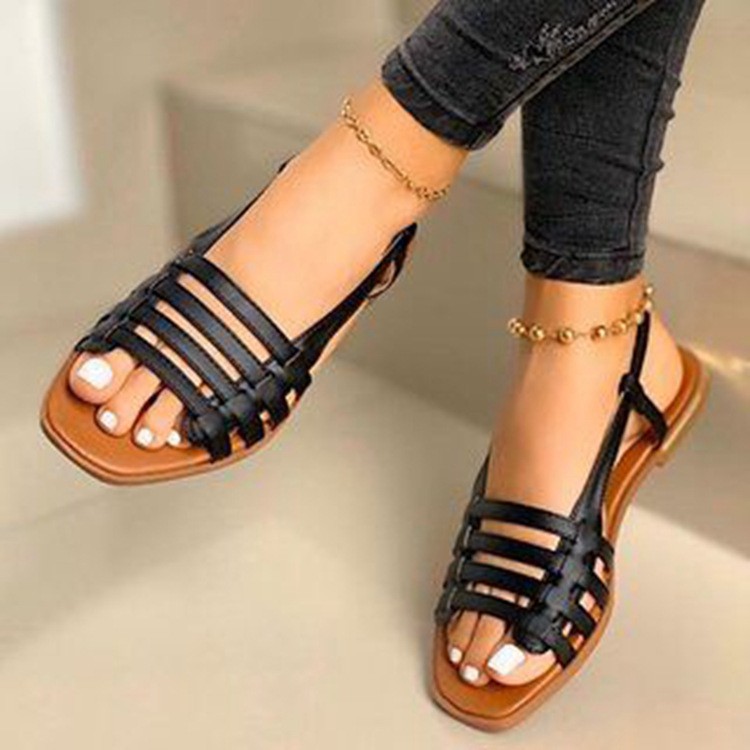 Women's Casual Solid Color Square Toe Open Toe Casual Sandals display picture 6