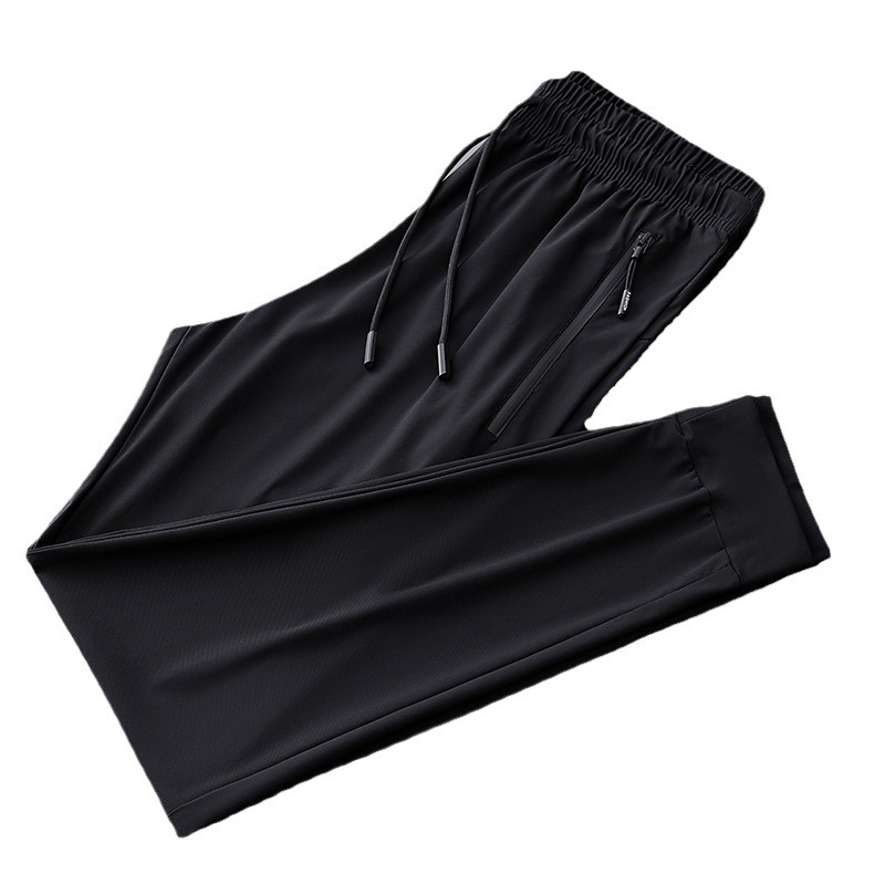 Silk sports thin quick dry elastic breathable trousers
