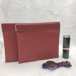 Mouth red envelope data cable Bluetooth headset storage bag charger key automatic closing shrapnel bag manufacturer customization