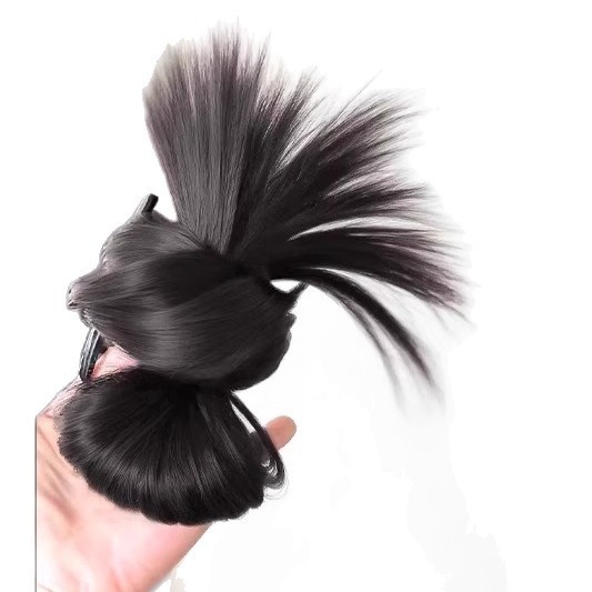 女性用ボールヘッドウィッグ、レイジーチキンフェザーヘッドグリッパー、ローディスクヘアバッグスタイル、ふわふわ後頭部ウィッグヘアバンド|undefined