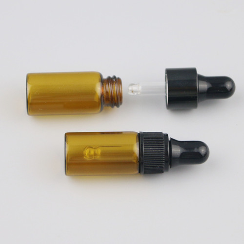 Brown essential oil bottle 1ml 2ml glass dropper bottle sample bottle cosmetic trial
