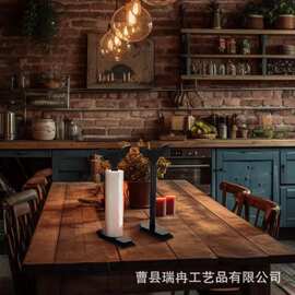 哥特式木质纸巾架万圣节装饰餐巾纸架立式一次性抹布收纳架卷纸架