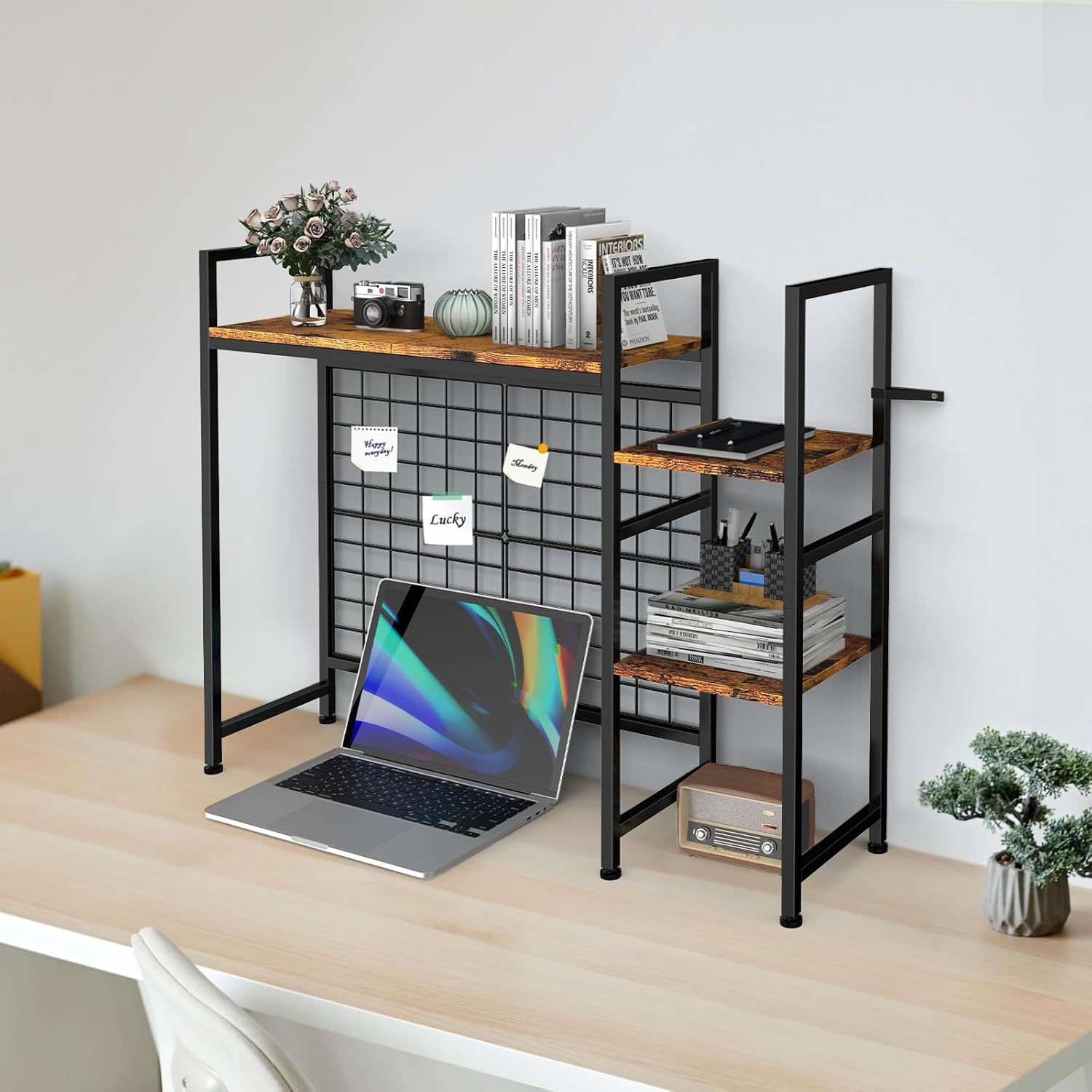 Cross-Border Metal Desk Rack 4-Layer Desktop Computer Display Rack Dormitory Office Iron Storage and Organization Rack