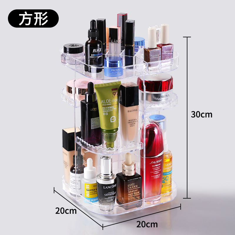 Caja de almacenamiento de herramientas de maquillaje de dormitorio, caja de almacenamiento de lápiz labial transparente de gran capacidad, caja de almacenamiento de lápiz labial de lujo