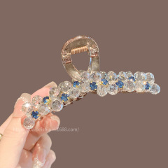 後頭部用のハイエンドの軽くて豪華な輝くダイヤモンドクリスタルヘアピン、ハイエンドのサメクリップ、大きなヘアピンヘッドドレス