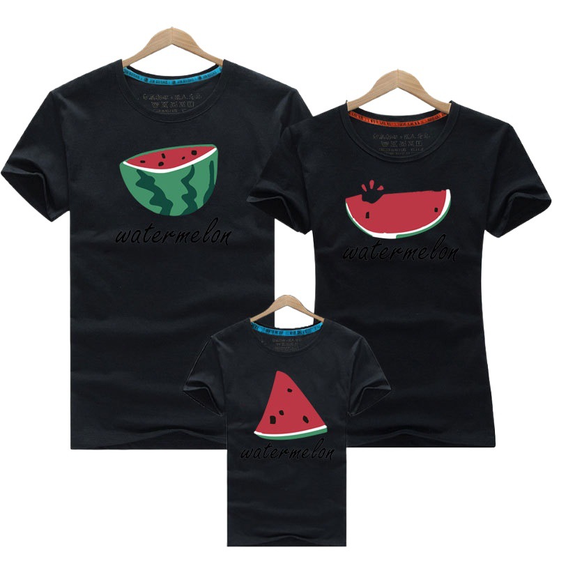 Padre-niño verano nueva venta al por mayor de manga corta camiseta una familia de tres piezas de algodón ropa de los niños ropa de clase LOGO imagen