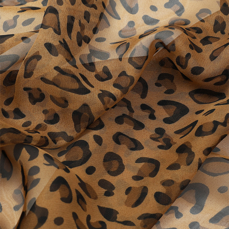 60g Weight Scarf Classification Daily Occasion Chiffon Material Color Block, Leopard, Notes Pattern All Seasons Season Women's Gender Elegant, Simple Style Style Women's Elegant Simple Style Color Block Leopard Notes Chiffon Scarf 31