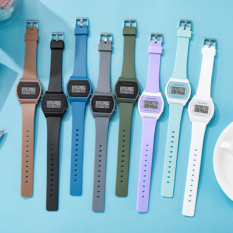 Minimalist SIKEZHUN Electronic Watch 30m Waterproof Luminous Student Wristwatch Compact, Lightweight, Versatile Digital Watch