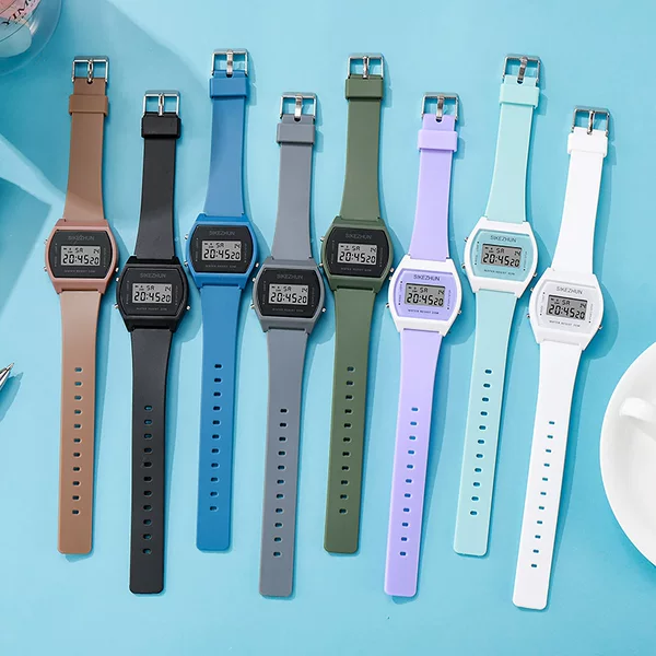 Minimalist SIKEZHUN Electronic Watch 30m Waterproof Luminous Student Wristwatch Compact, Lightweight, Versatile Digital Watch