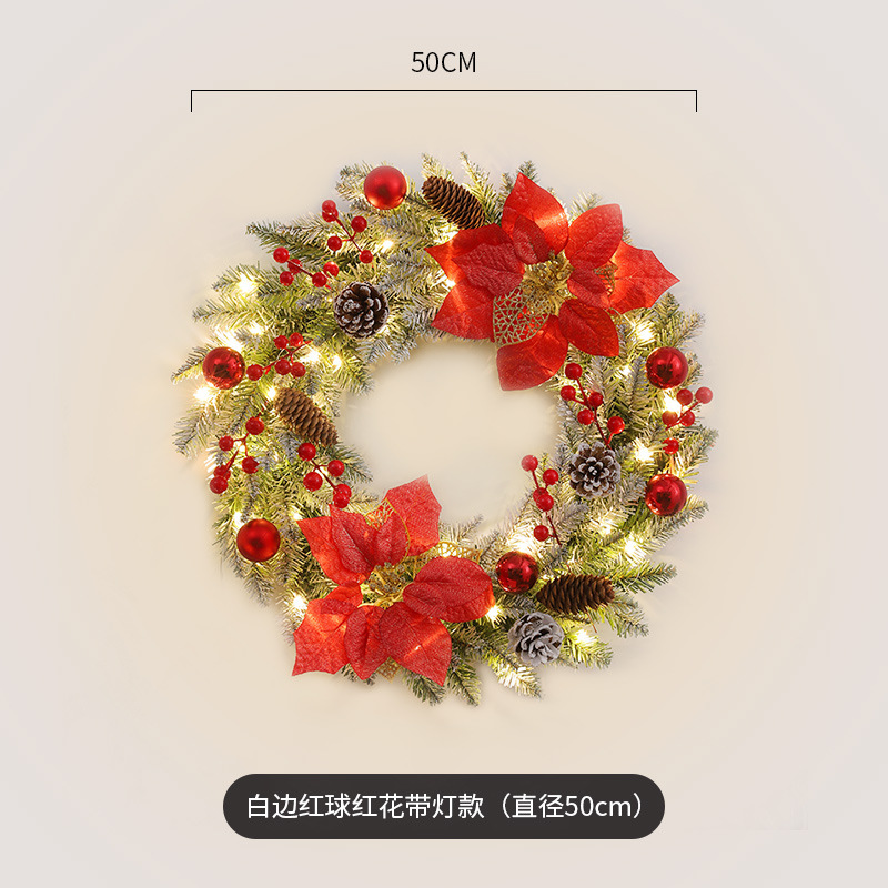 Amazon transfronteriza nueva guirnalda de Navidad 40/50/60cm Garland lugar de Decoración Accesorios guirnalda decoraciones