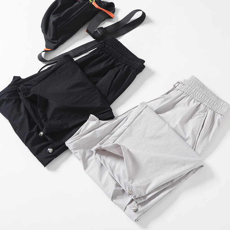 Silk elastic summer quick dry breathable three dimensional trousers…