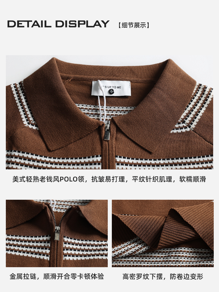 Hielo para hombres Old Money Style Polo de punto de manga corta de verano de negocios Casual Paul camiseta de hombre