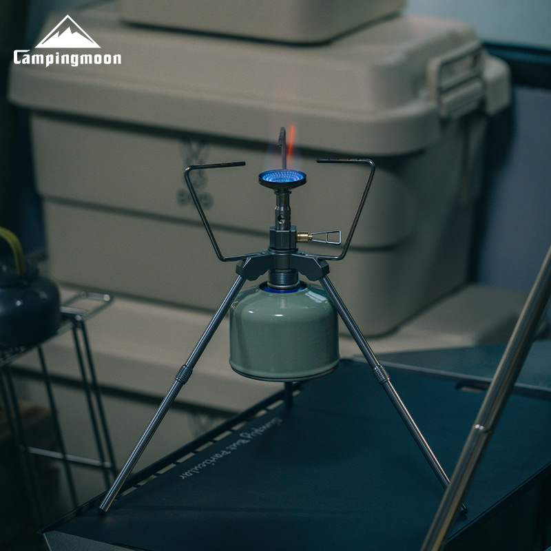 Komoran Z01 Flat Gas Propane Gas Stove, Expandable Bracket, Adjustable Aluminum Canopy Burner