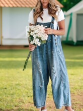 W 66321 New Denim Overalls Women Casual Wide Leg �¿�ţ�б�