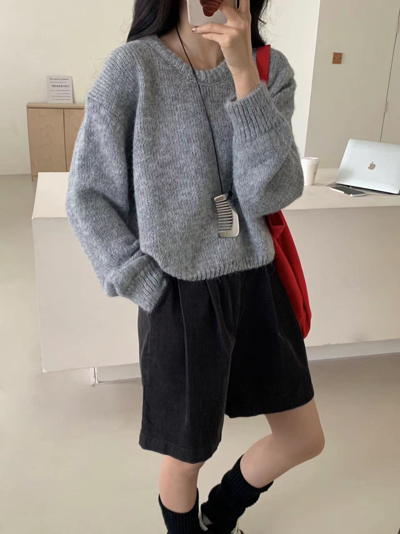 24 Dongpuyuan transfronterizo color sólido jersey suave viento 2024 otoño invierno nuevo estilo
