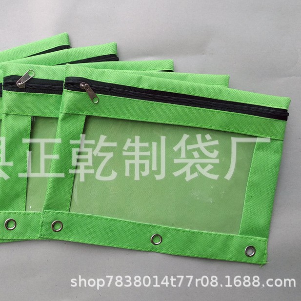 Estuche para lápices de tela Oxford 600D con tres compartimentos, bolsa para documentos de PVC, artículos de papelería transfronterizos