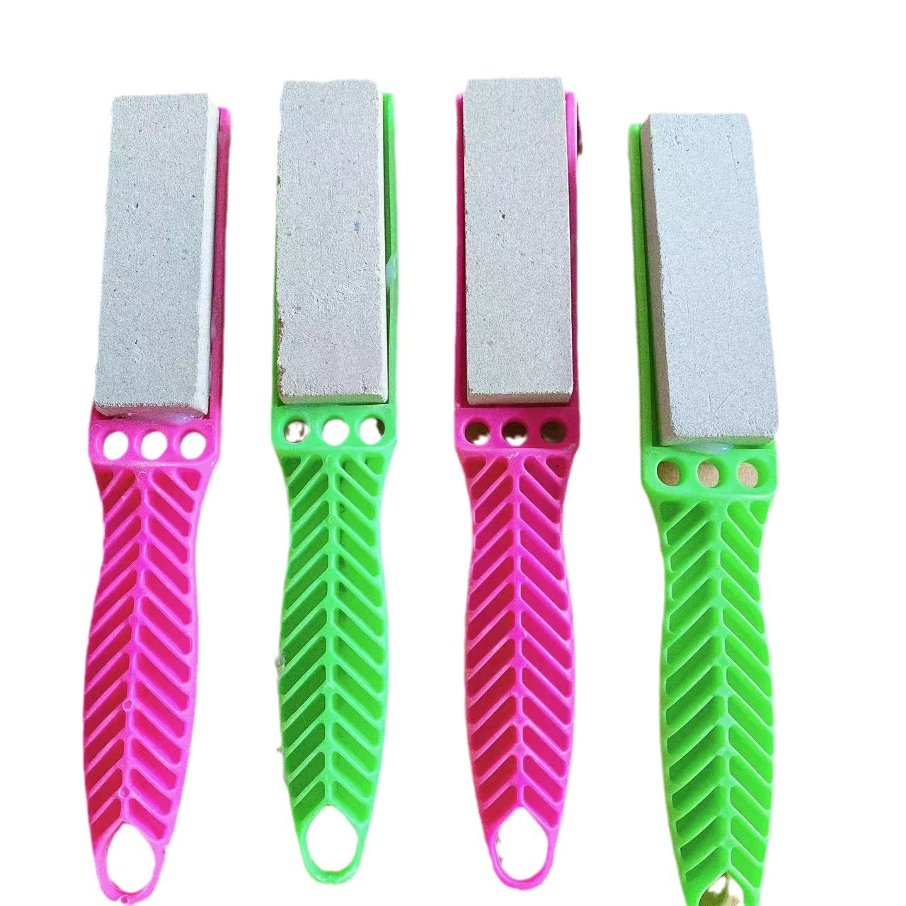 afilador de cuchillo cepillo de afilador de doble cara piedra afiladora para afilar cuchillo de cocina mango de color 2 yuanes tienda fuente al por mayor