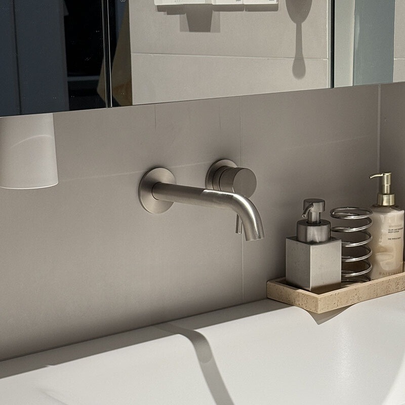 All-Copper Concealed Hot and Cold Basin Faucet Project Hotel In-Wall Wash Basin Bathtub Faucet Cross-Border Manufacturer Wholesale