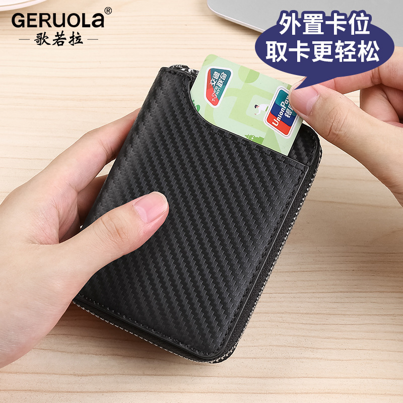 Monedero explosivo de comercio exterior, bolso pequeño de cuero, mini tarjetero de almacenamiento, billetera de monedas para hombre, bolso de identificación con cremallera, tarjetero