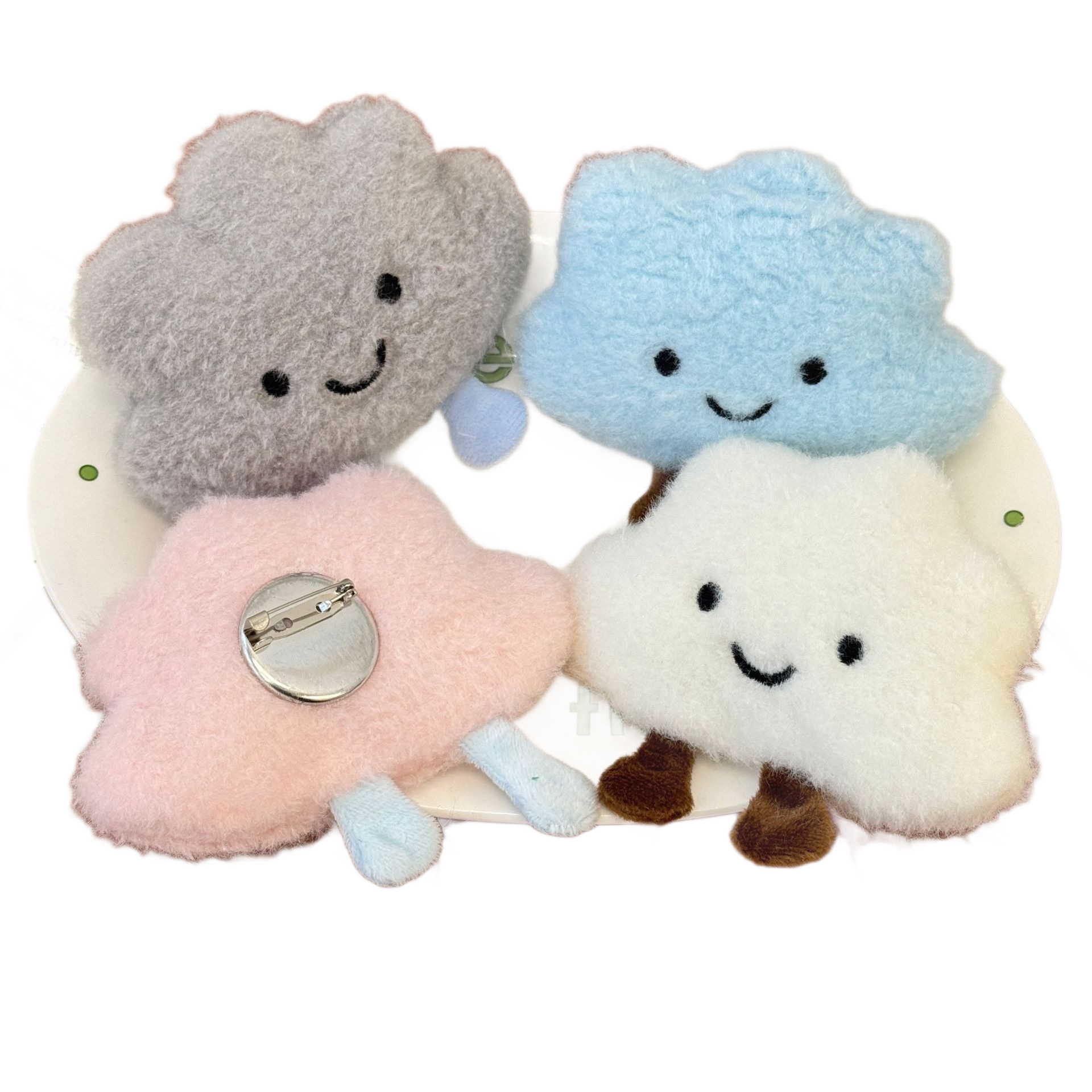 Nuevos lindos broches de peluche nubes accesorios muñecas de dibujos animados bolsos accesorios de decoración joyas DIY image 6