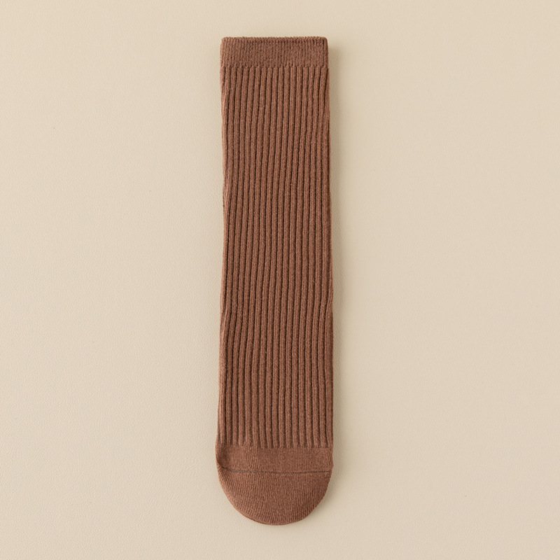 Calcetines de baile infantiles de colores brillantes, calcetines largos de color sólido para niños y niñas, calcetines hasta la pantorrilla de doble aguja, calcetines largos rectos al por mayor.