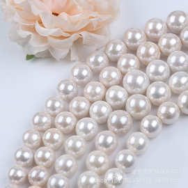 厂家珍珠批发12-17mm天然淡水珍珠爱迪生圆珠镀亮油圆珠颗粒串珠