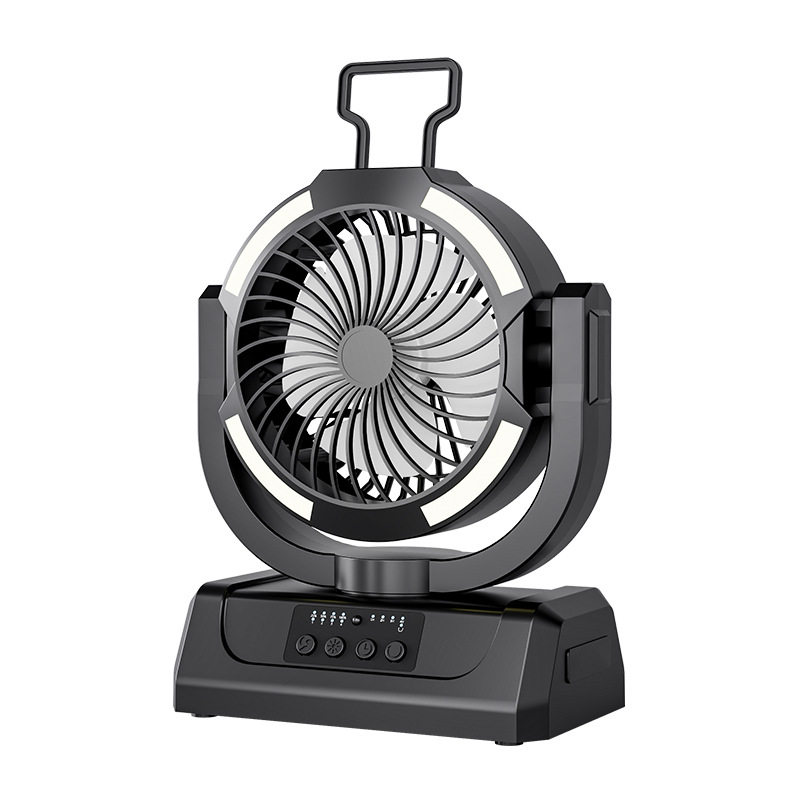 El nuevo ventilador para acampar al aire libre es recargable, batería de larga duración, pesca, artefacto de enfriamiento silencioso, puesto doméstico, tienda colgante