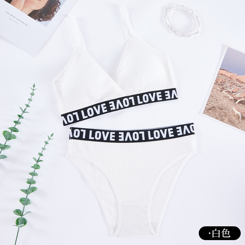 Conjunto de ropa interior sexy transfronteriza, puro deseo, ropa interior push-up transpirable y agradable para la piel para mujer, conjunto de calzoncillos al por mayor