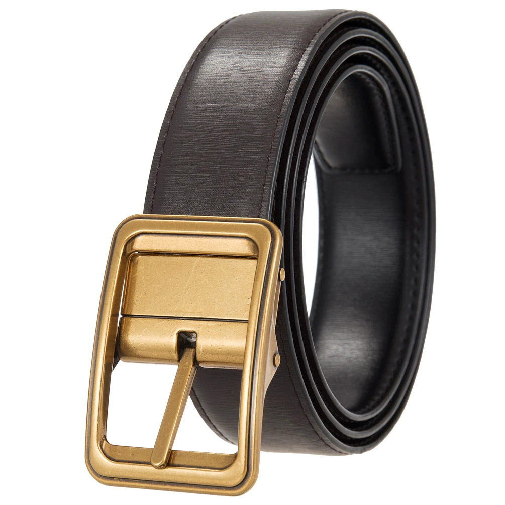 Leather belt for leisure, genuine leather