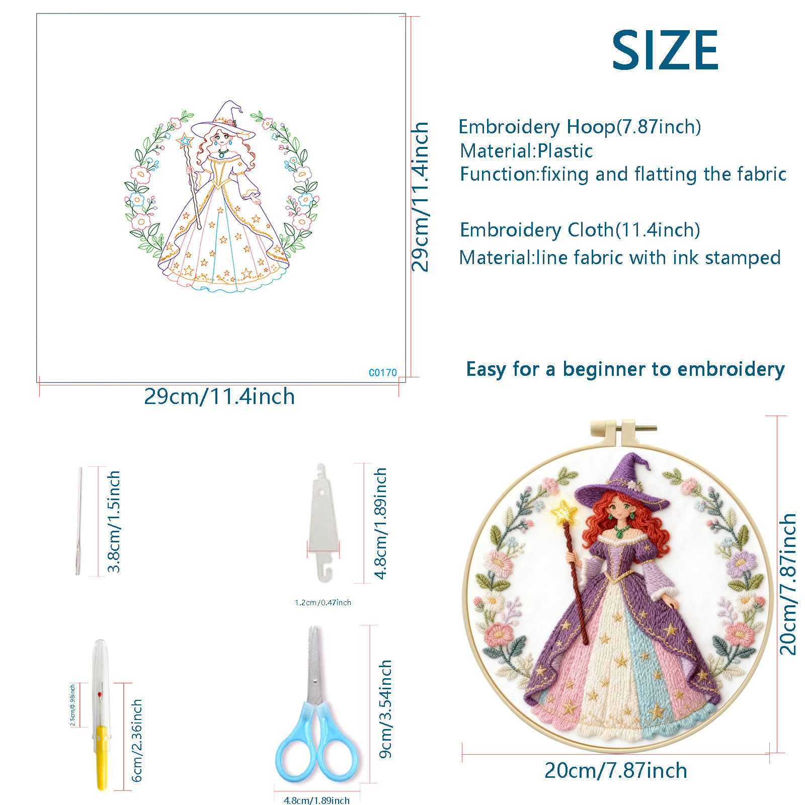 Nuevos productos transfronterizos DIY bordado material de tela artesanal paquete mágico genio creativo de aguja artesanal Inglés