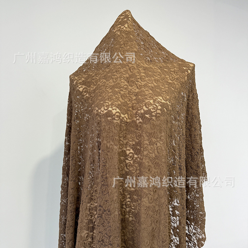 Tejido de encaje europeo y americano, tejido de encaje de burbuja plegado, fabricantes de ropa, blusas, fabricantes de tela en stock