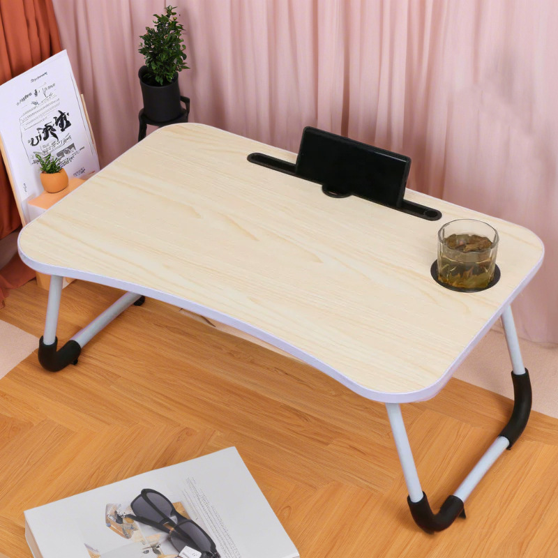 Card Slot Cup Holder Bed Computer Foldableing Table Student Dormitory Home Office Lazy Table Bed Desk Small Table