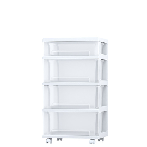 Kitchen and bathroom plastic multi-layer drawer-type storage rack toy organizer snack storage box transparent cabinet storage rack