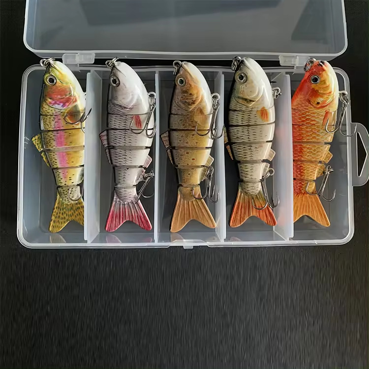 Juego transfronterizo de 5 piezas 10CM 20G seis secciones Luya cebo falso cebo de simulación de pescado de varias secciones