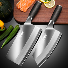 WUC Ebony Wood Stainless Steel Cleaver Sharp Men and Women's Kitchen Knife Home Kitchen Tool Chef Meat Knife
