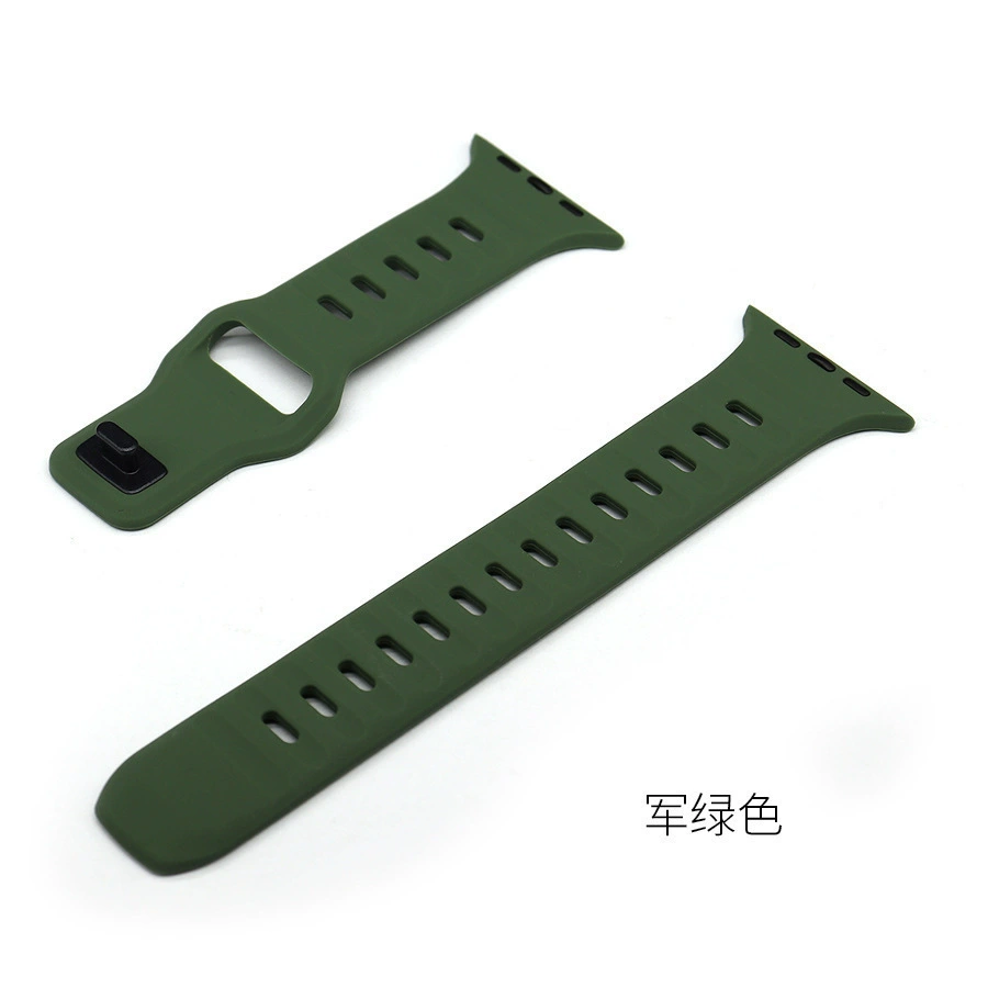 Силиконовый ремешок для Iwatch, новая спортивная модель с квадратной пряжкой, для Apple SE/8/Ultra, силиконовый ремешок для Apple