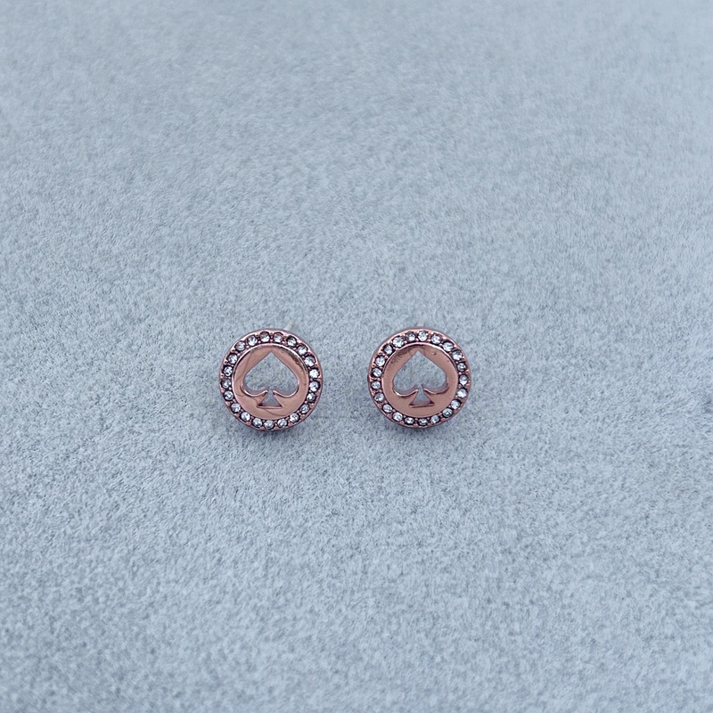 Zircon Inlay Material Ear Studs Classification 1 Pair Simple Style Round Heart Shape Hollow Out Inlay Brass Zircon Ear Studs