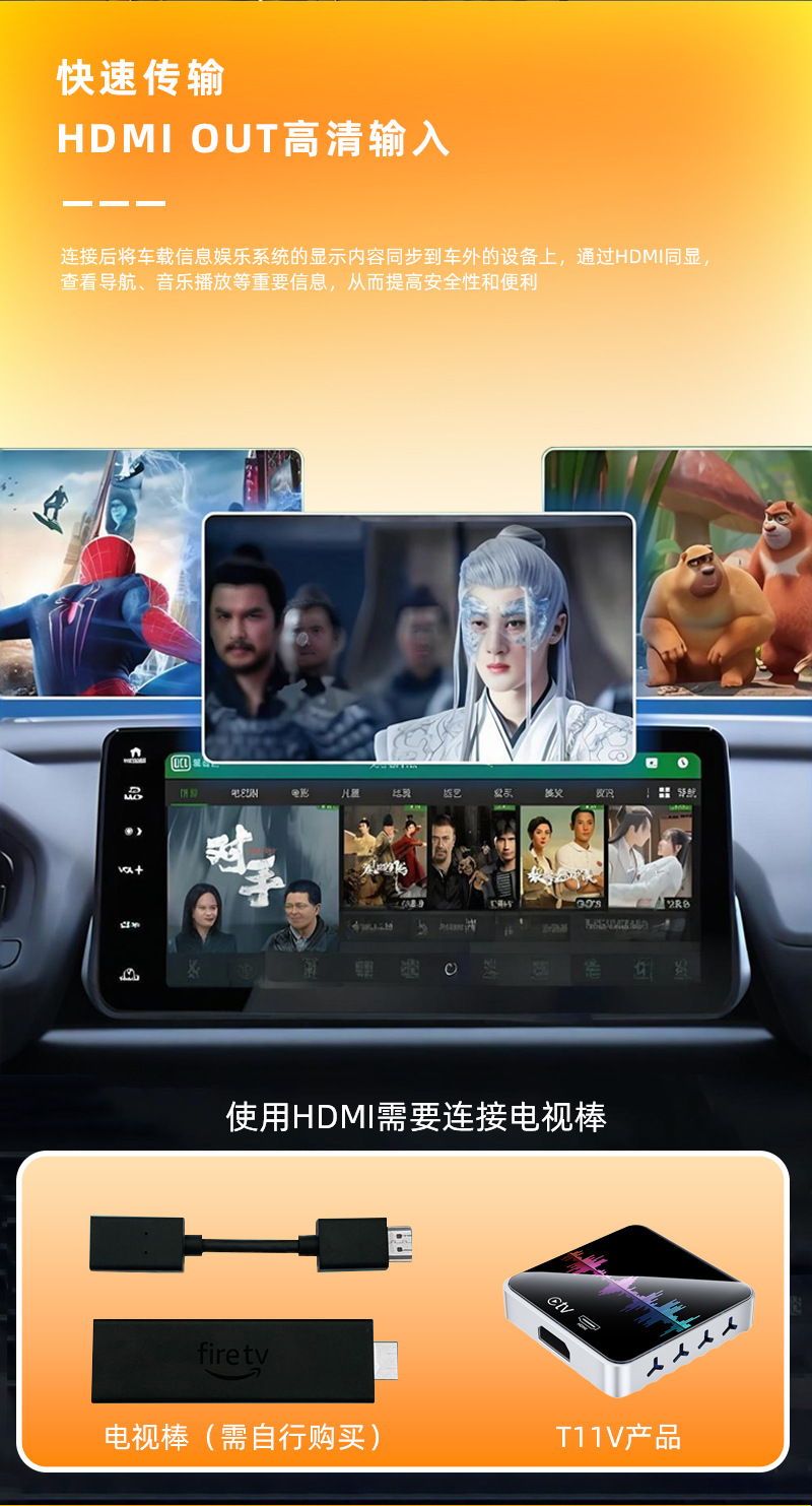 Hot-Selling Wired-To-Wireless Carplay Android Auto with HDMI Input Car Smart Carplay Box