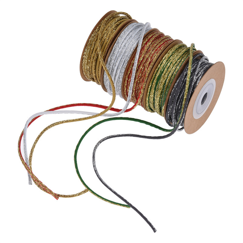 Amazon transfronterizo nueva cuerda de decoración de Navidad embalaje de regalos tarjetas de felicitación correa multi-color conjunto combinado