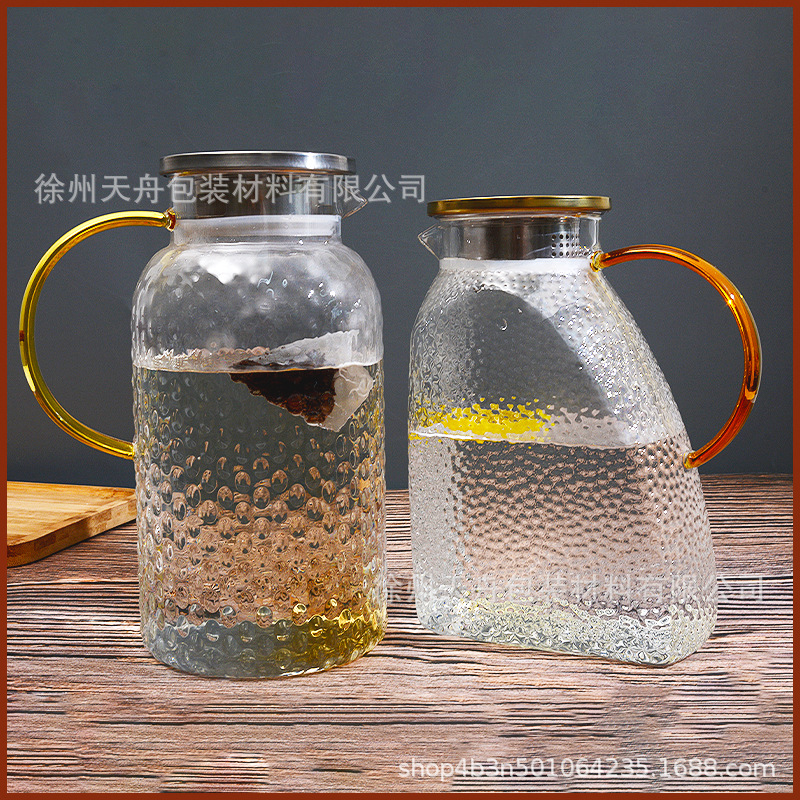 批发大容量玻璃冷水壶耐高温凉水壶茶壶果汁壶扎壶家用商用空瓶