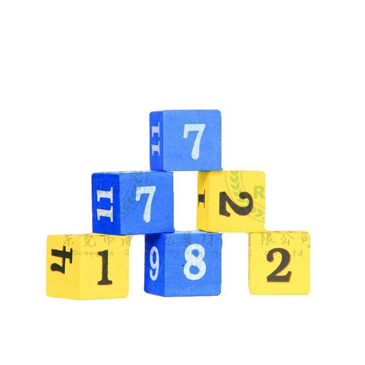 早教数字拼图创意礼品儿童玩具六面小骰子EVA泡沫色子