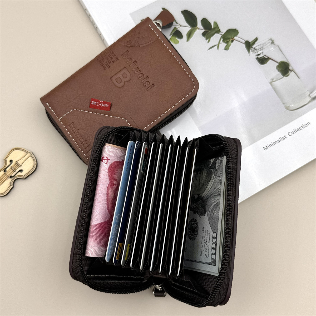 Explosiones de alta versión tarjeta bancaria bolsa bolsa de cambio bolsa de tarjeta de alta sensación en una cartera fabricantes de comercio exterior en stock