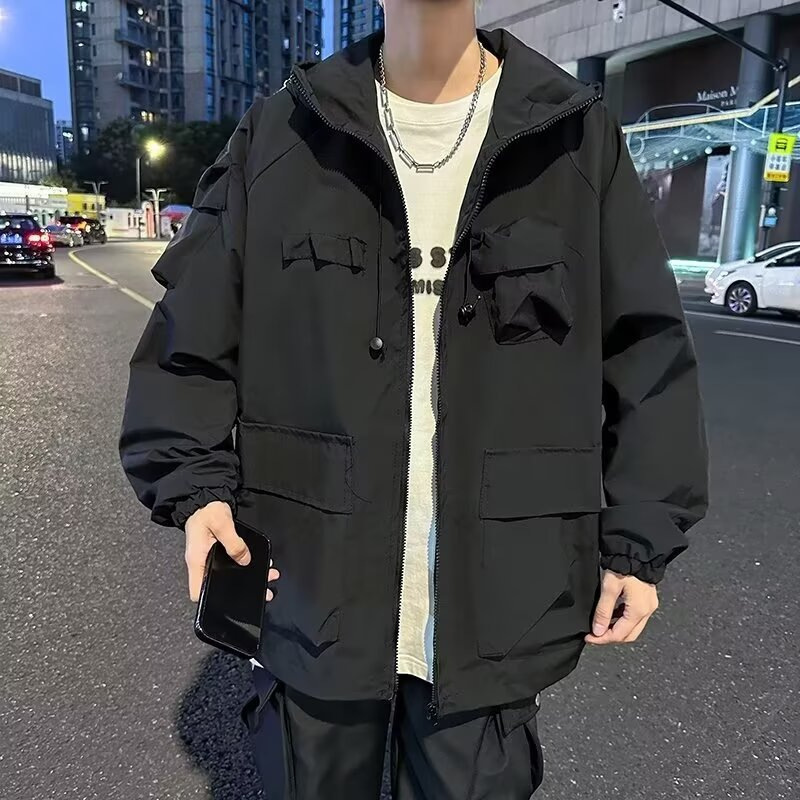 Men's Trendy Functional Loose Multi-Pocket Casual Tb Jacket Autumn Fashion Workwear Jacket Men Men's Trendy Functional Loose Multi-Pocket Casual Tb Jacket Autumn Fashion Workwear Jacket Men