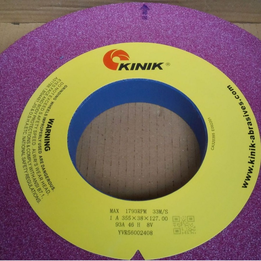 批发中国砂轮铬刚玉红色KINIK金力砂轮93A355*50*127,46K规格齐全