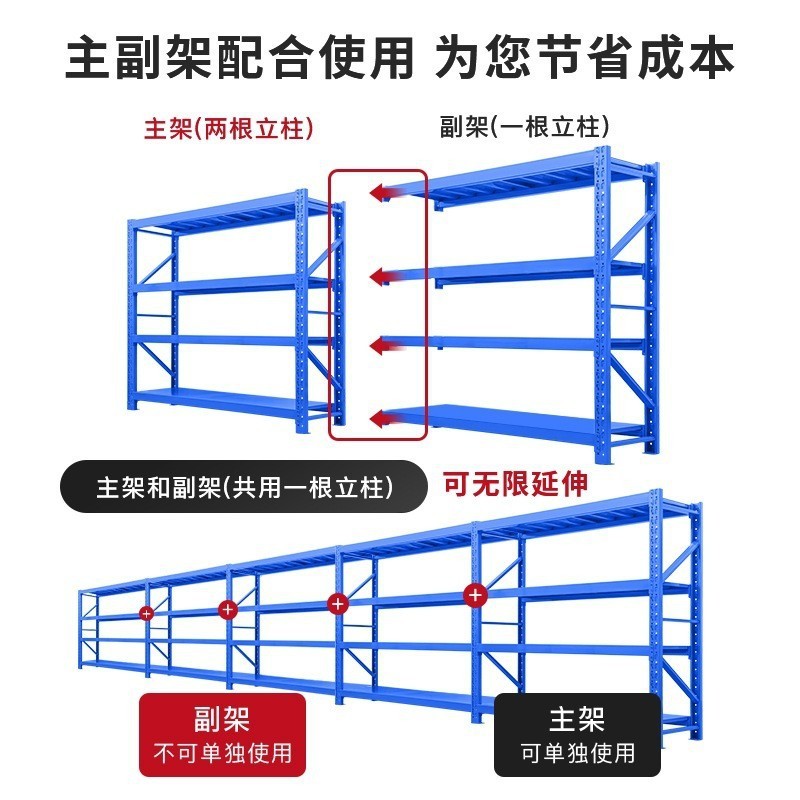 仓储货架多层仓库重型铁架子轻型仓库置物储物架快递工厂中型货架|undefined