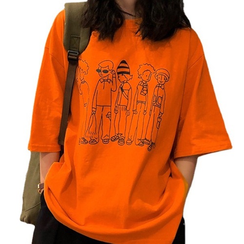 Short-sleeved T-shirt for women, loose Korean style student college style top, fashionable bestie outfit, new summer bottoming shirt for women