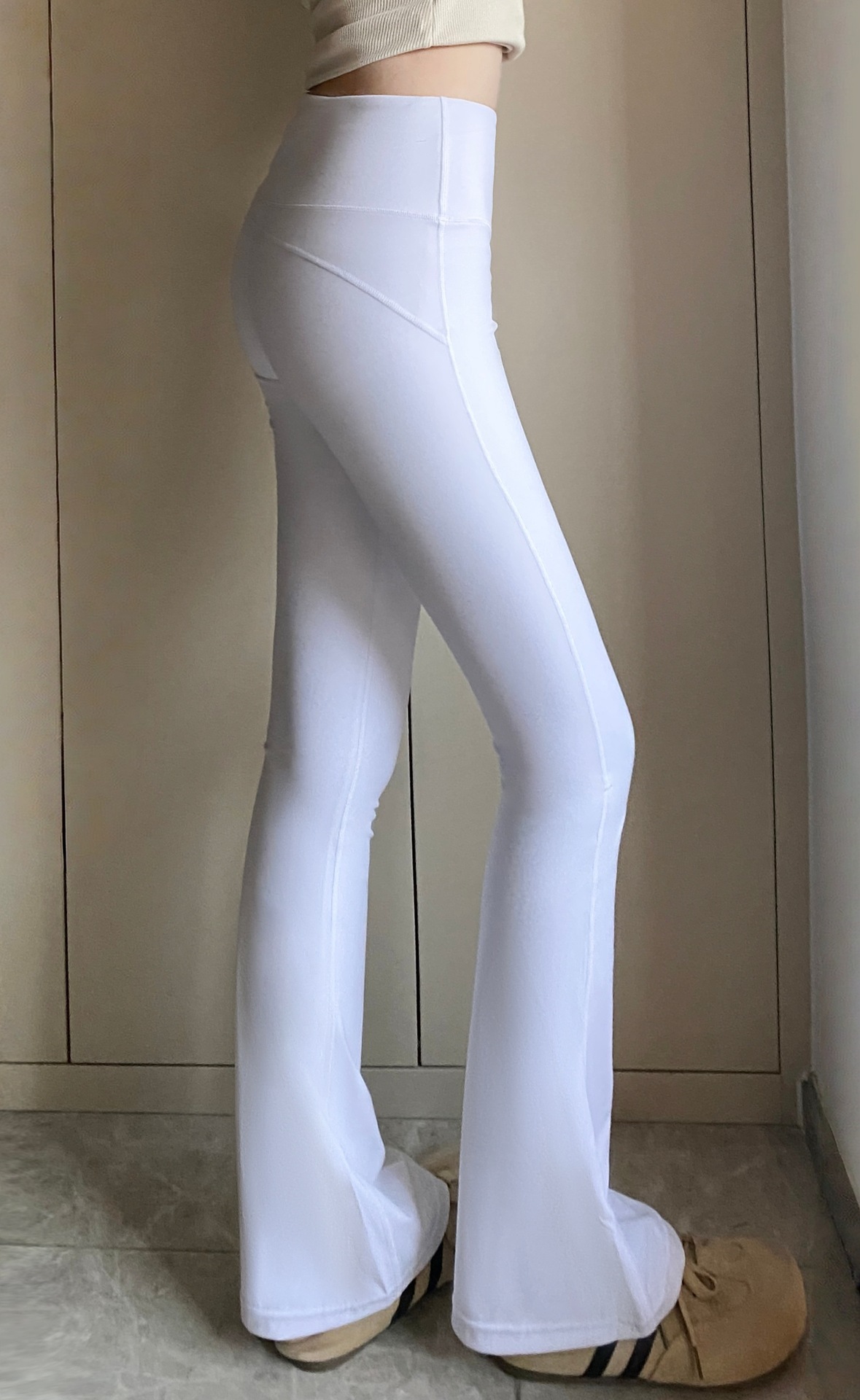 luludarling 抗菌ヨガフレアパンツレディースグローブスポーツフィットネスハイウエストヒップリフティングマイクロフレアフィットネスパンツ