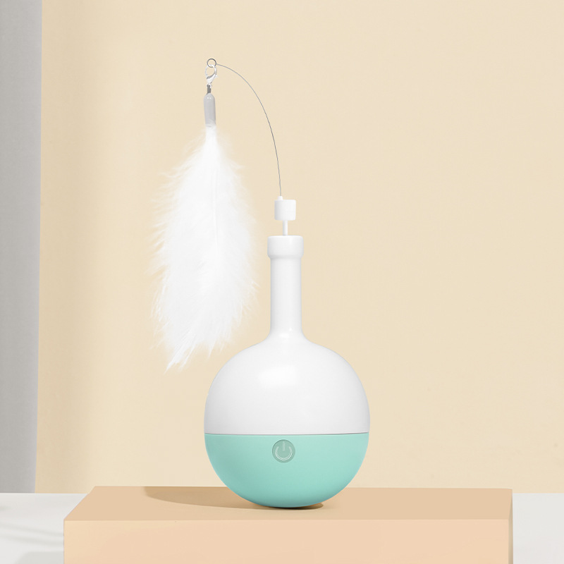 Botella de vino simple gato juguete resistente a los mordiscos gato divertido palo gato comida eléctrica Bola divertido gato vaso gatito aliviar congestionado juguete