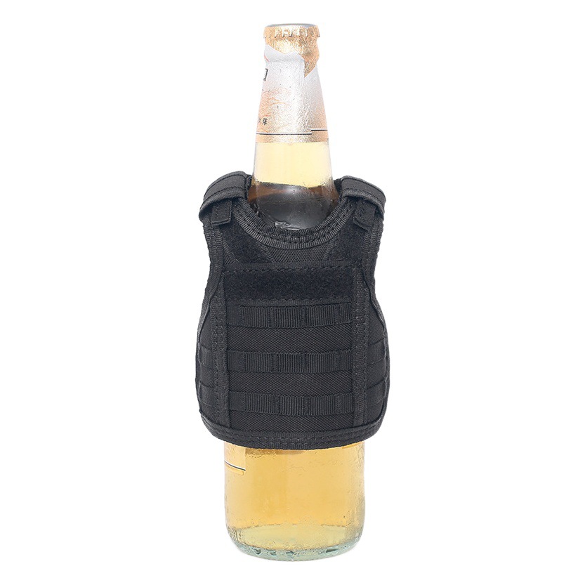 Al aire libre personalizado molle bar chaleco decorativo bebidas cerveza mini chaleco ventiladores militares mini chaleco