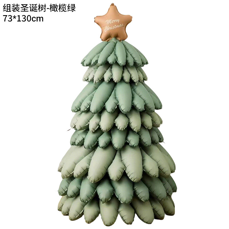 大号圣诞树雪人老人气球平安夜圣诞节炫彩圣诞树新年装饰布置汽球|undefined